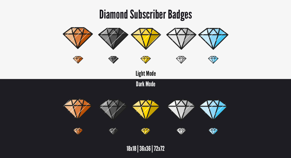 Twitch Subscriber Badges Diamond