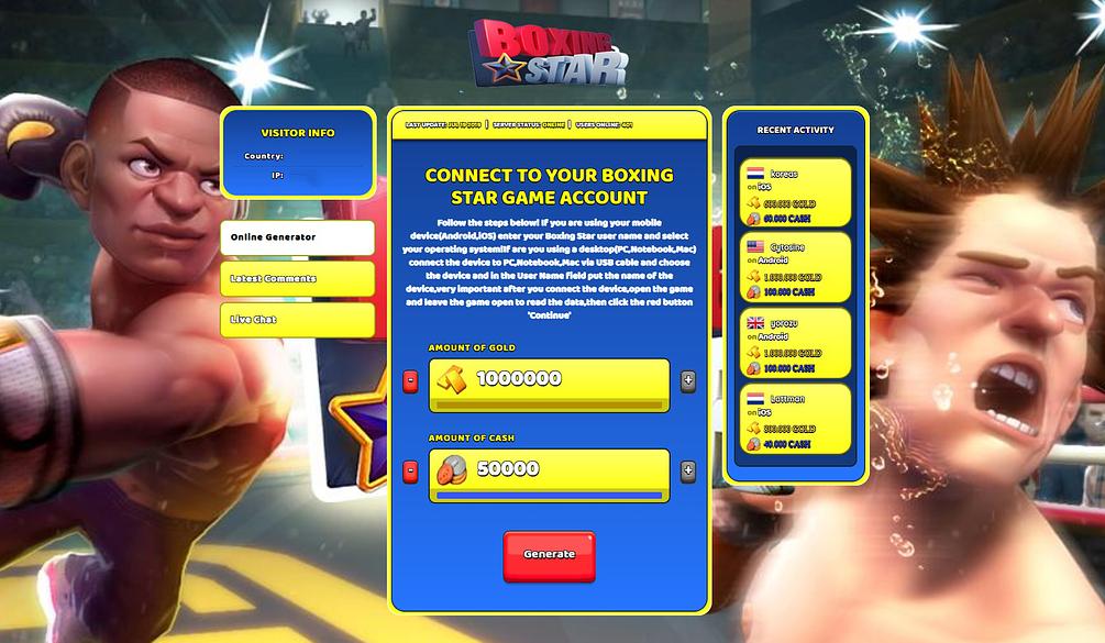 Boxing Star Hack Tips for more gold and cash cheats