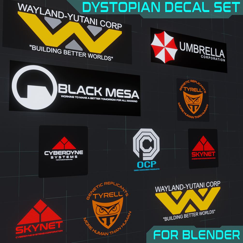 Dystopian Corporation Decal Set