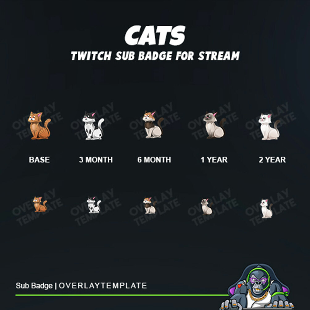 Cats Sub Badges