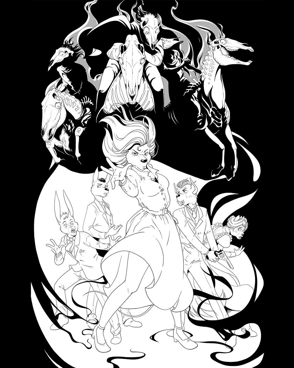 Downloadable Coloring Page  'New Moon'