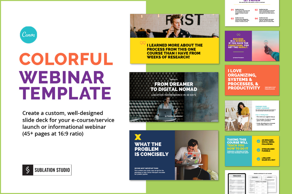 Colorful Webinar Template (Canva)