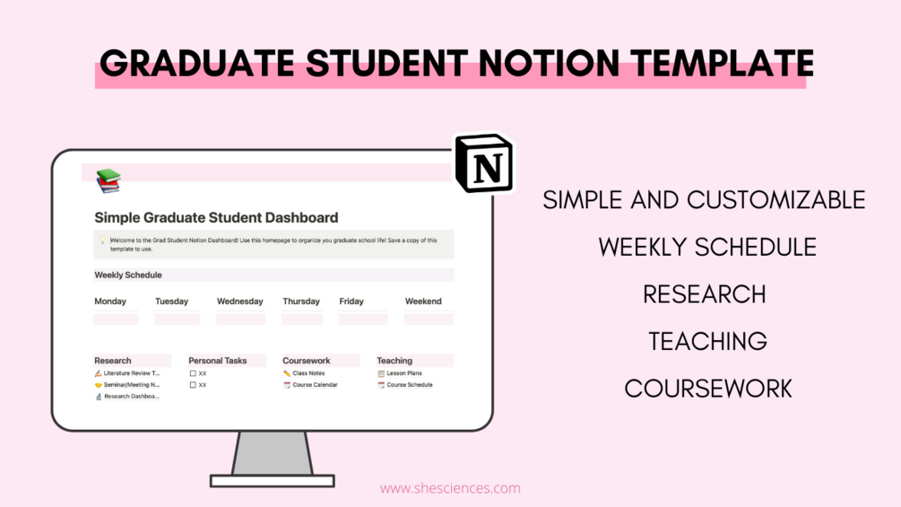 Simple Graduate Student Notion Template