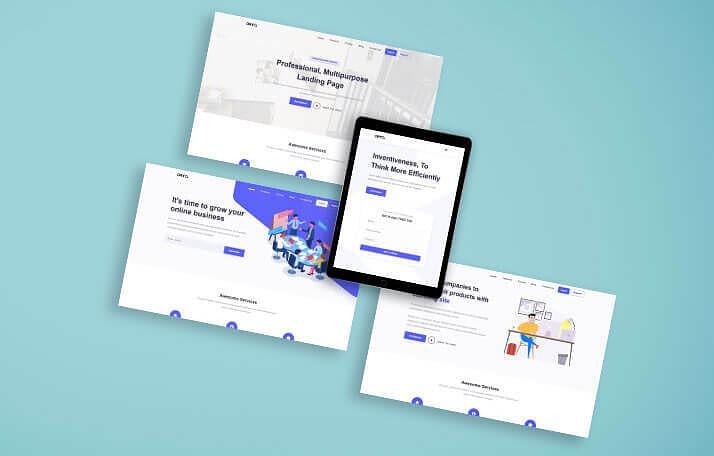 ORYO Angular Landing Templates