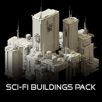 Sci-Fi Buildings Pack - 30 Buildings