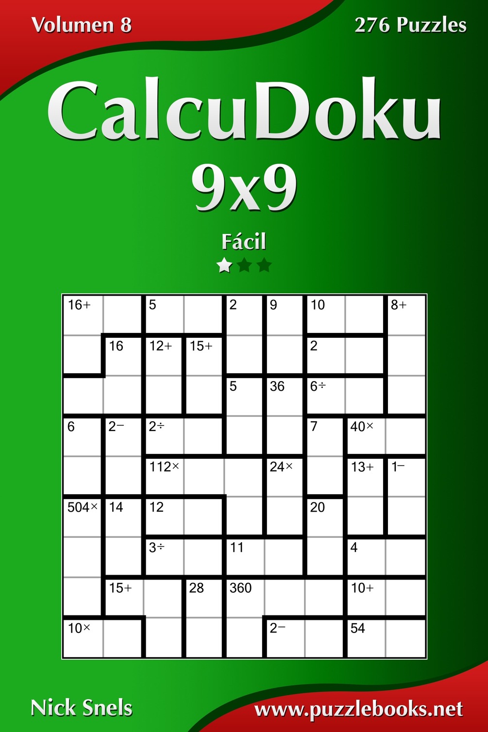 CalcuDoku 9x9 Fácil Volumen 8 276 Puzzles