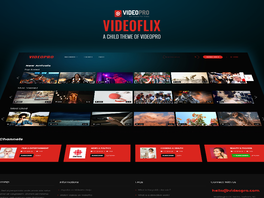 VideoFlix A child theme of VideoPro
