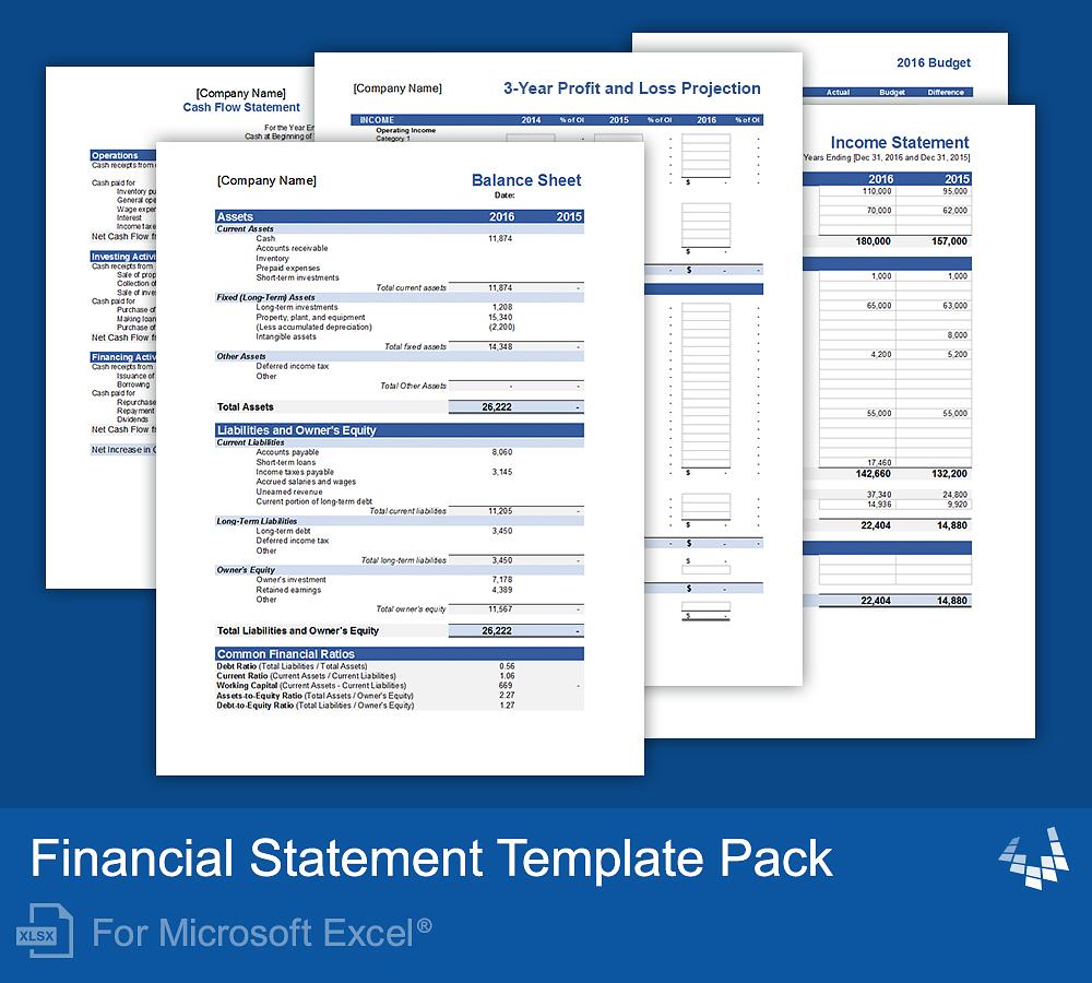 Financial Statement Template Pack 0078