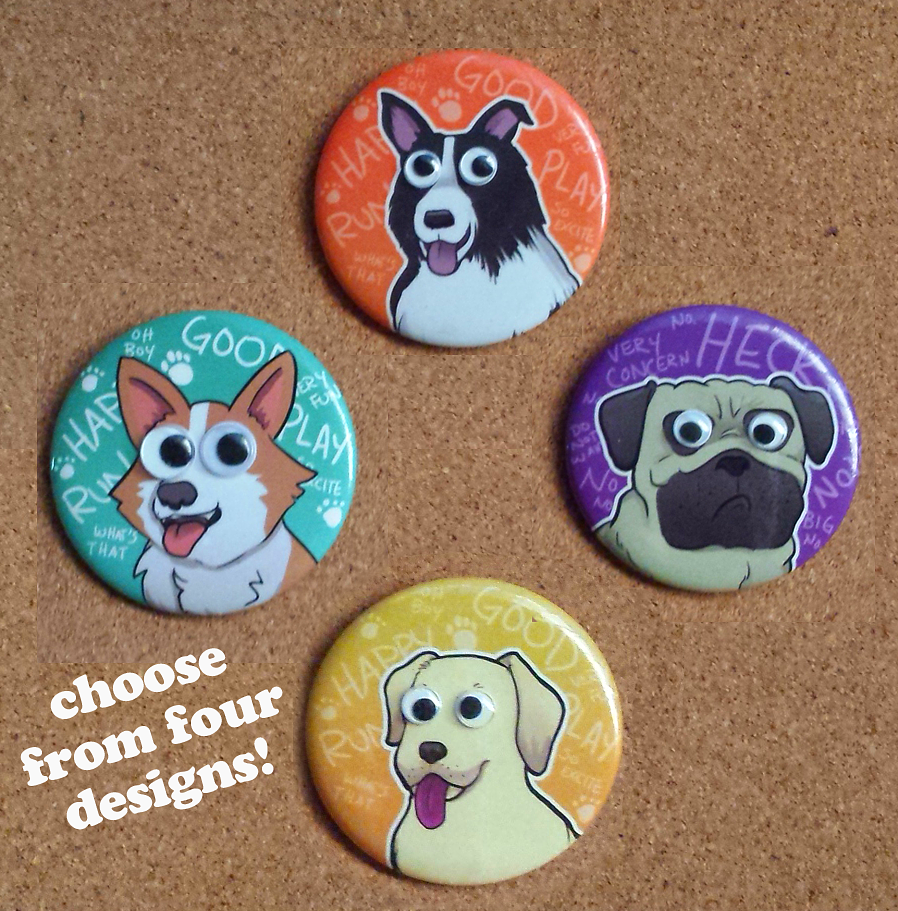Googly Eye Buttons Dogs