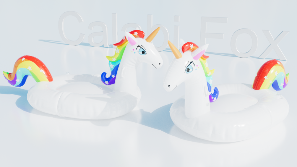 Inflatable unicorn float (3d model)