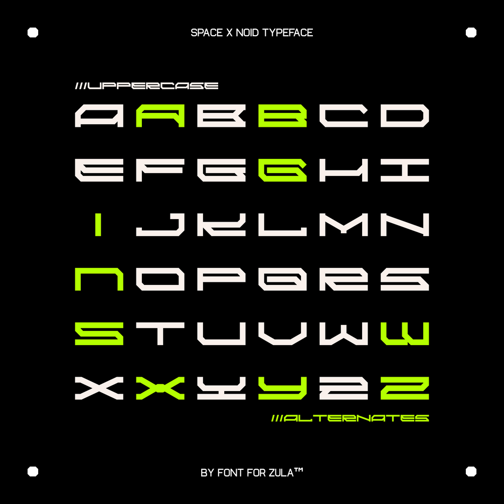 Space X Noid Futuristic Display Font
