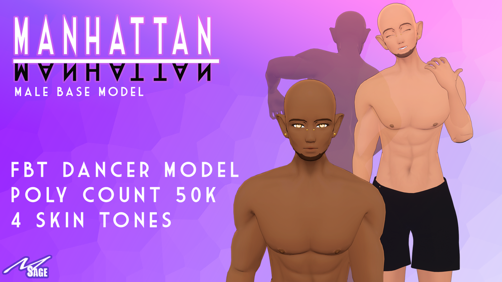 [VRChat Avatar Base] Manhattan MSage Male Base
