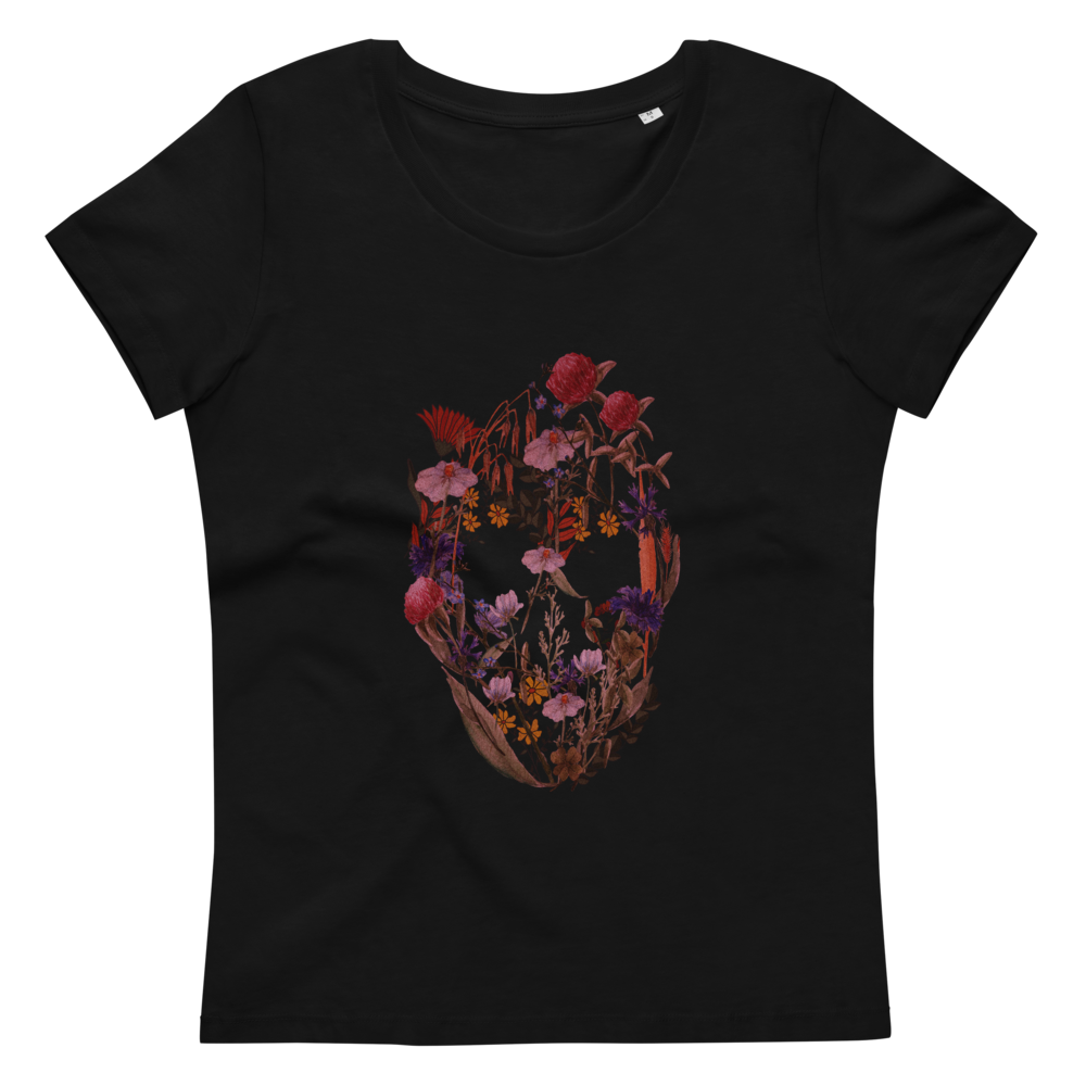 Flower Skull Women's fitted eco T-Shirt image mockup