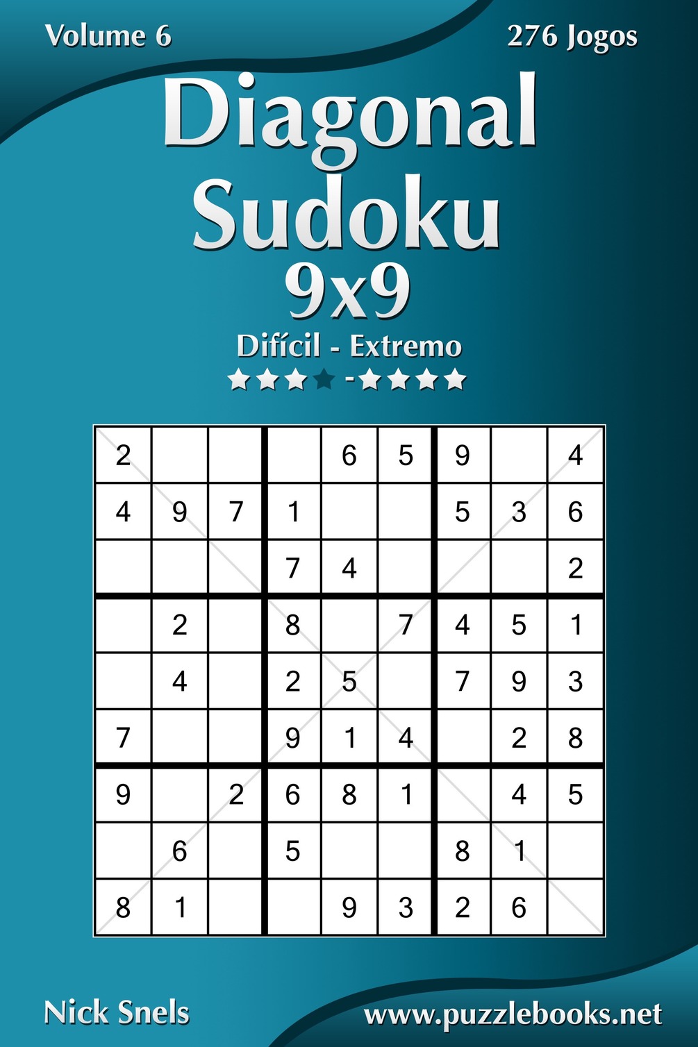 Diagonal Sudoku 9x9 Dif cil Ao Extremo Volume 6 276 Jogos