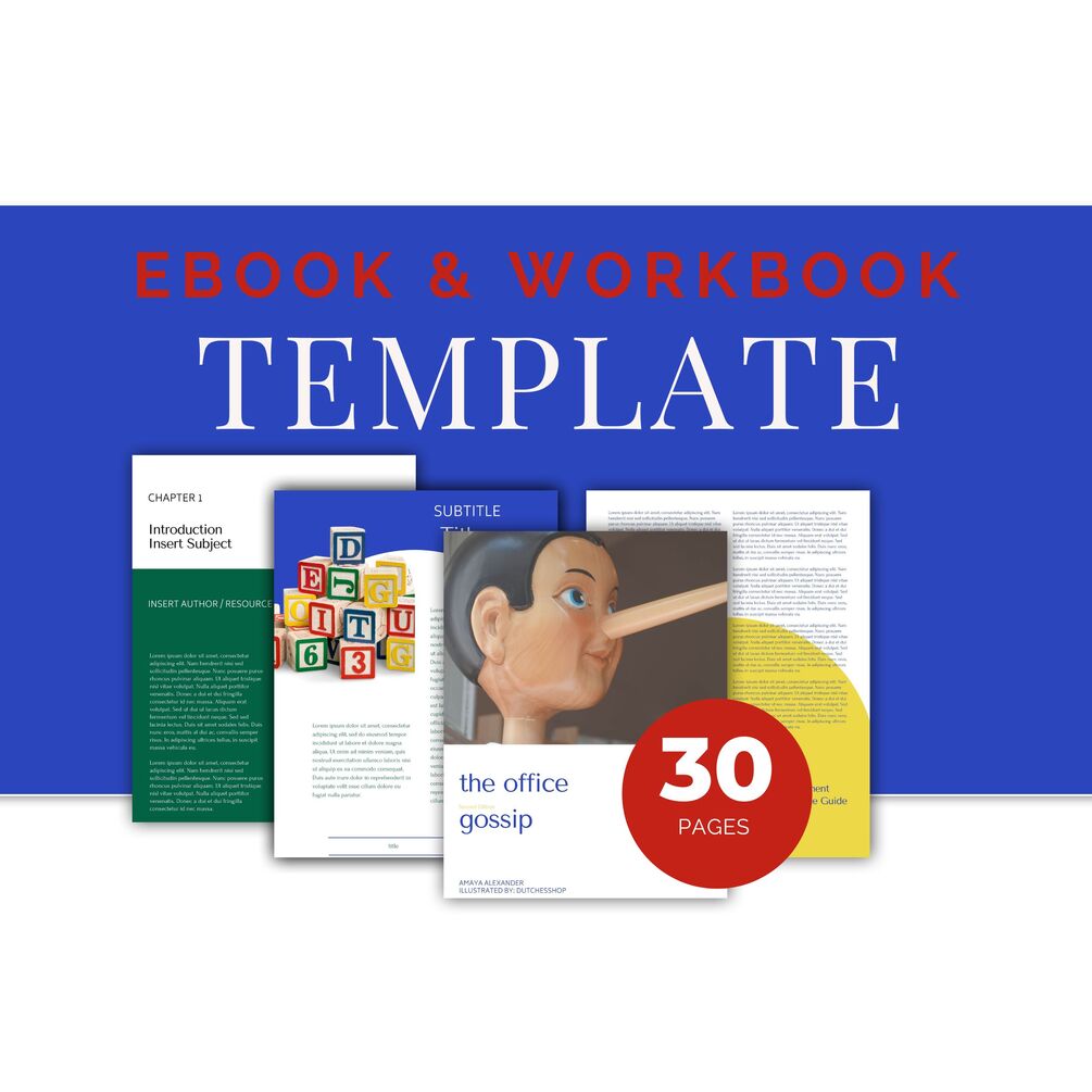 Bright Colorful eBook & Workbook Template, Editable in Canva for