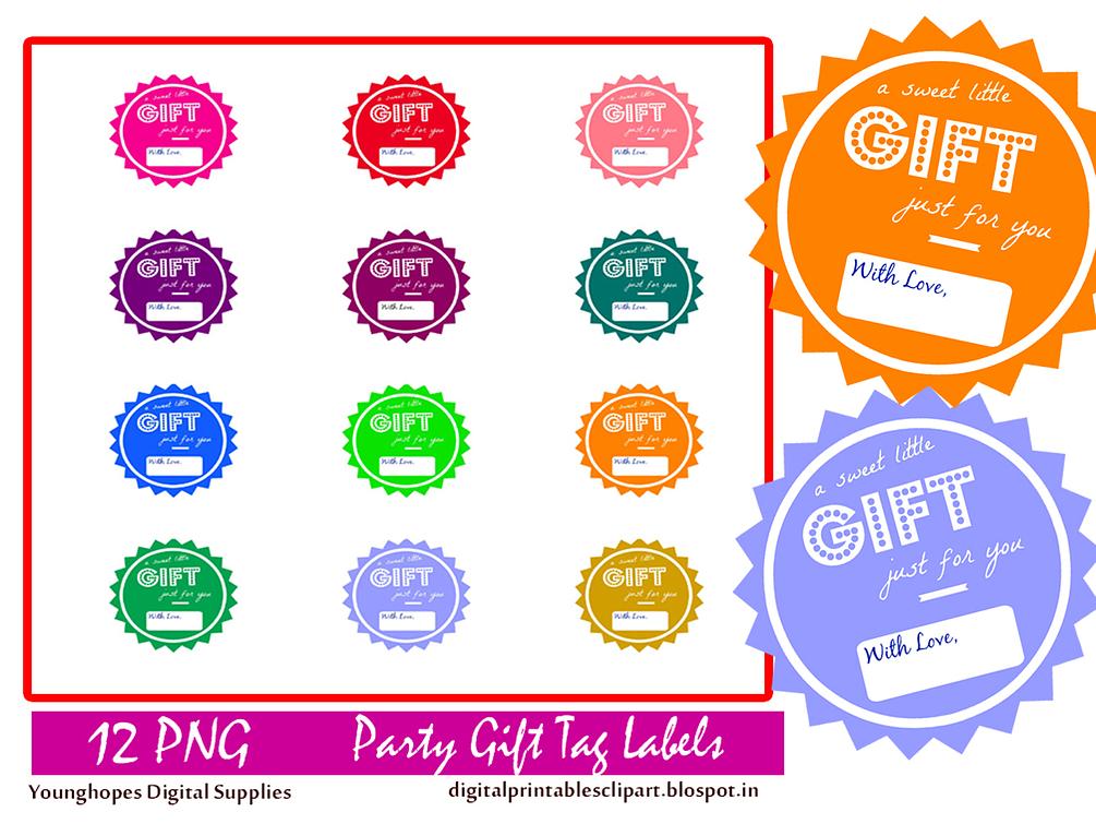 Party Favor Gift Tag Labels Download and Print Printables