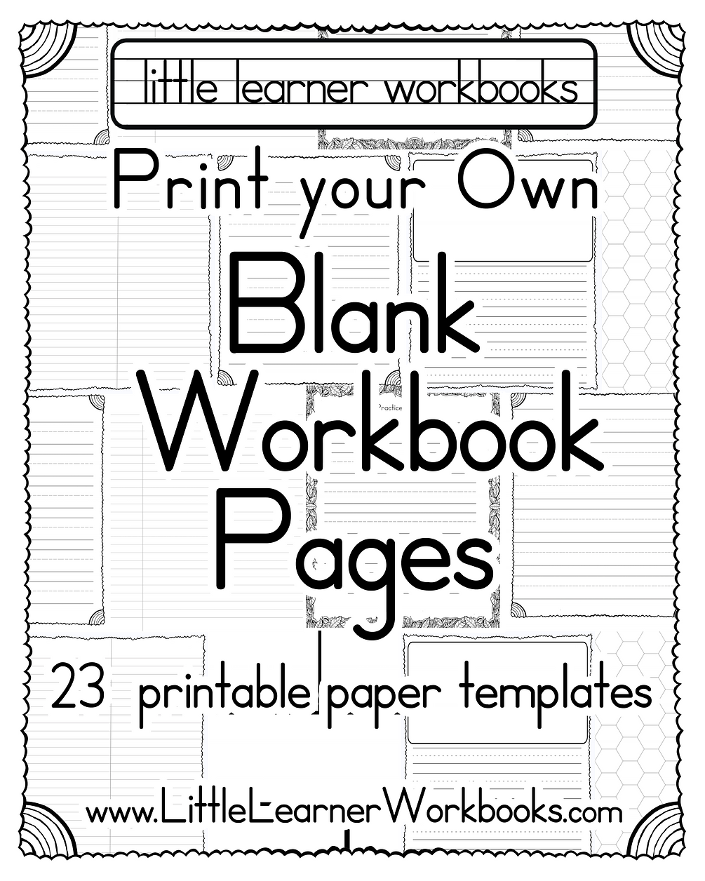 Little Learner Workbooks FREE Printable Blank Page Templates