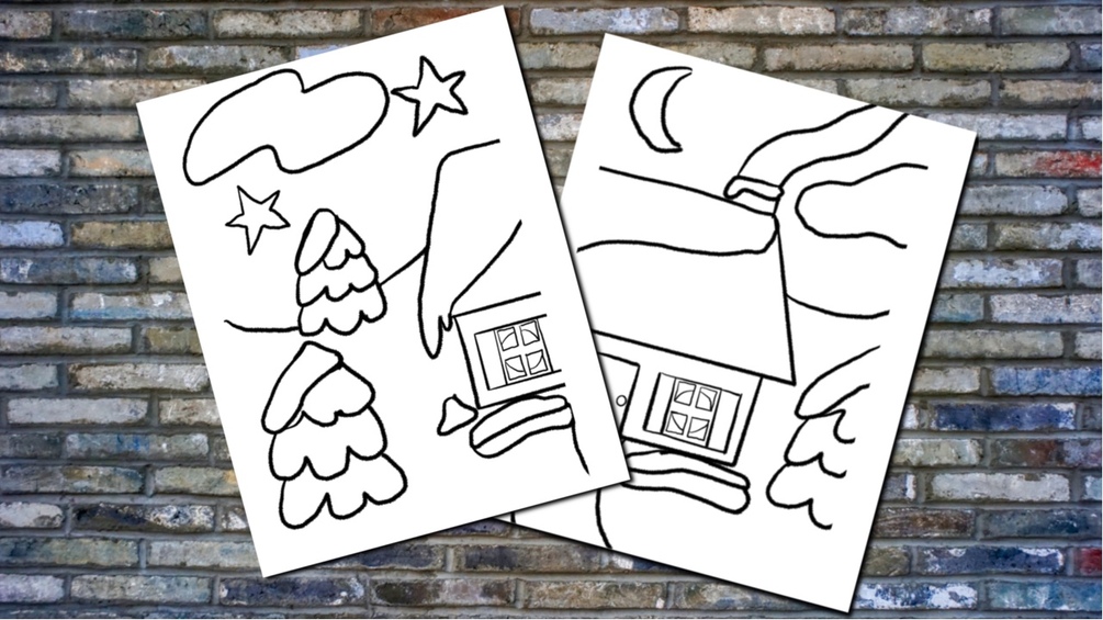 Winter Cabin Template