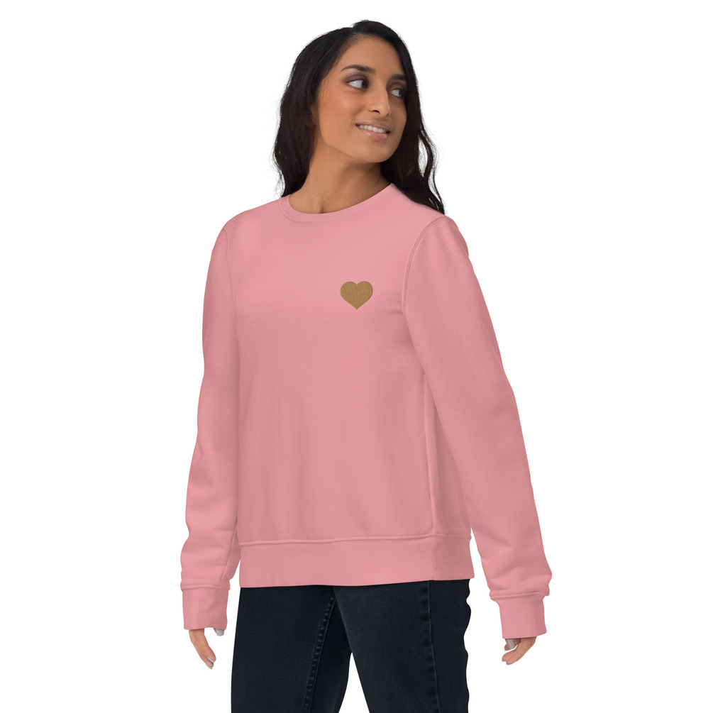Golden Heart Embroidered Unisex Eco Sweatshirt V2