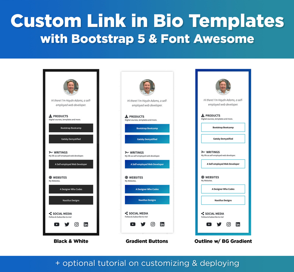 Custom Link in Bio Templates