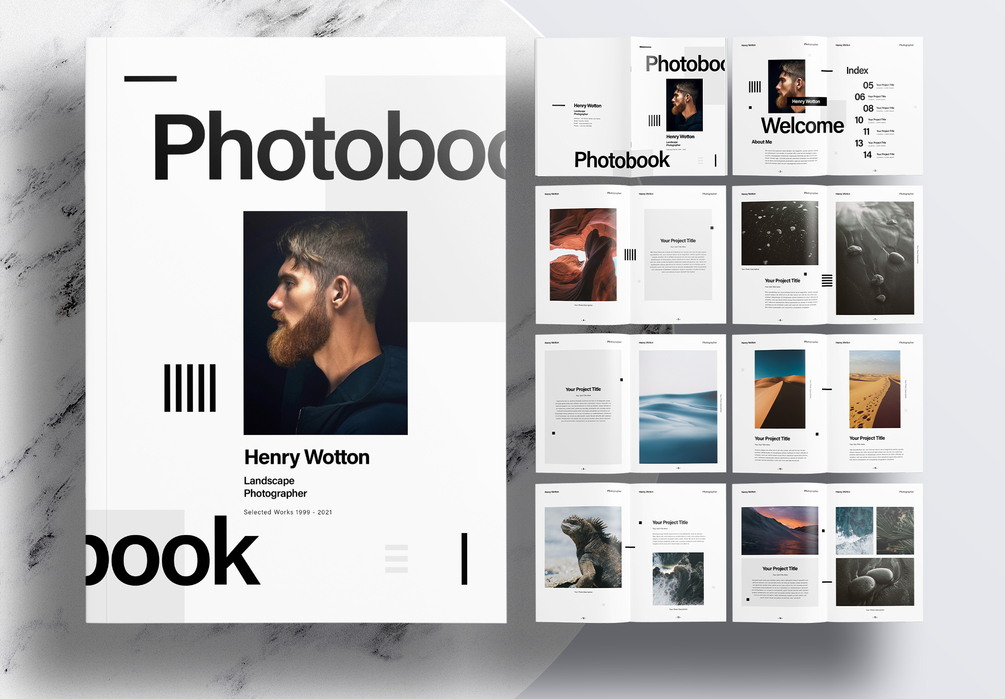 Minimalist Portfolio or Photobook Layout (InDesign)