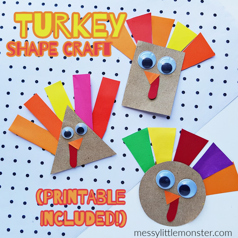 Shape Turkey Craft Template