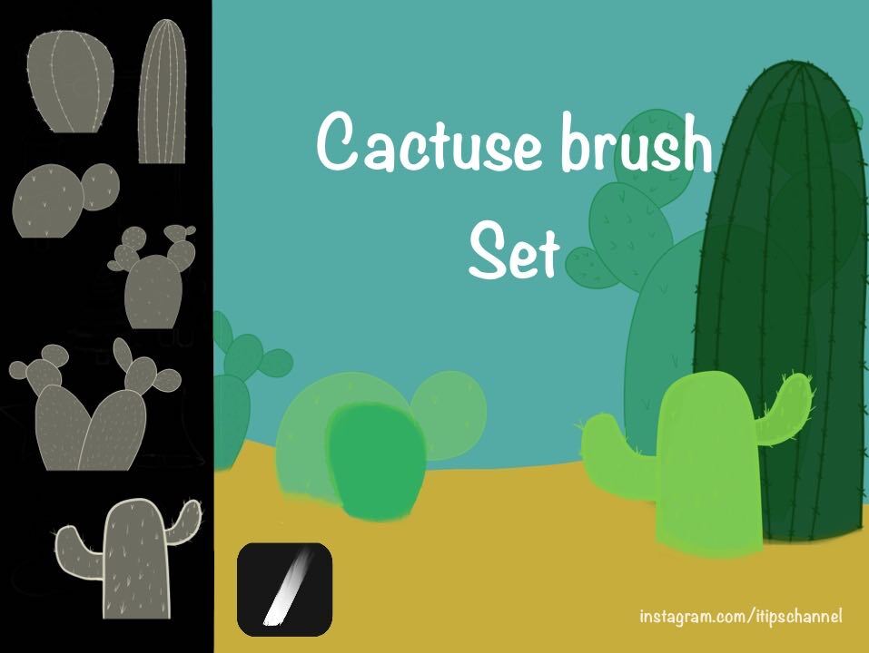 Cactus brush for iArtbook