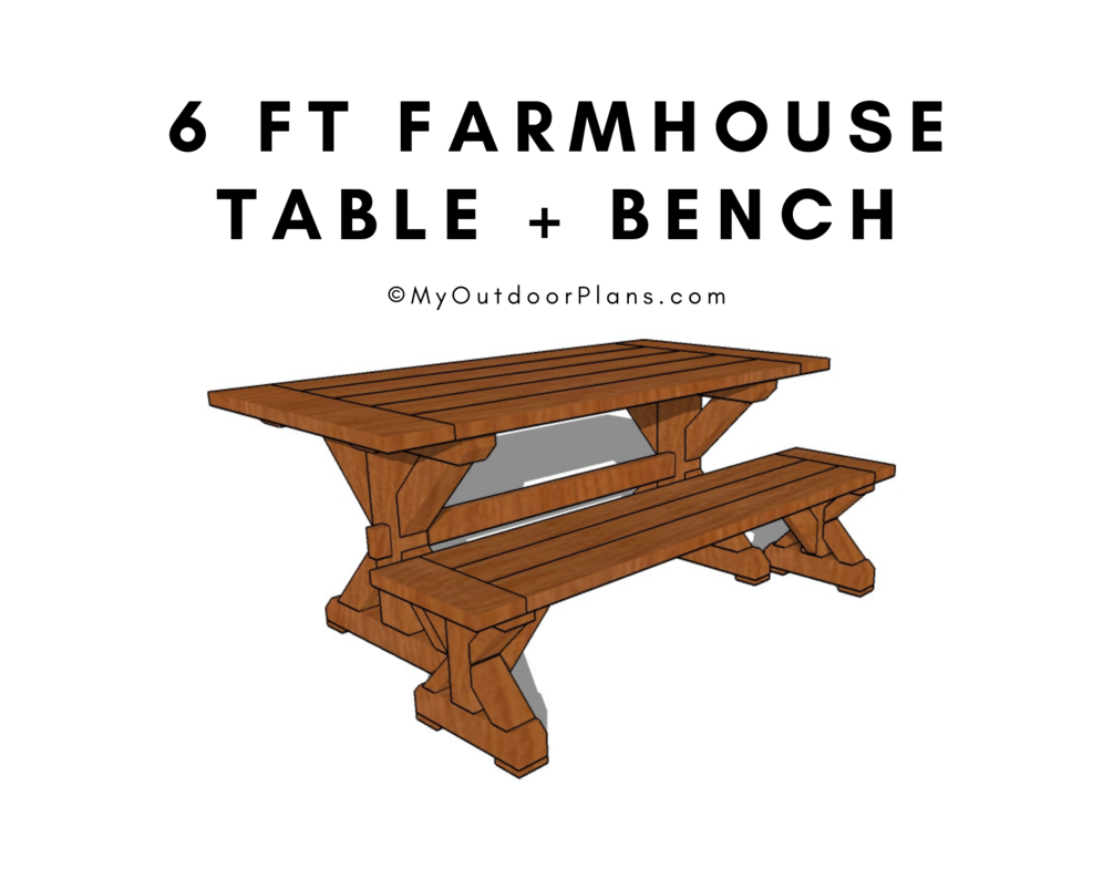Farmhouse Table with Bench Plans