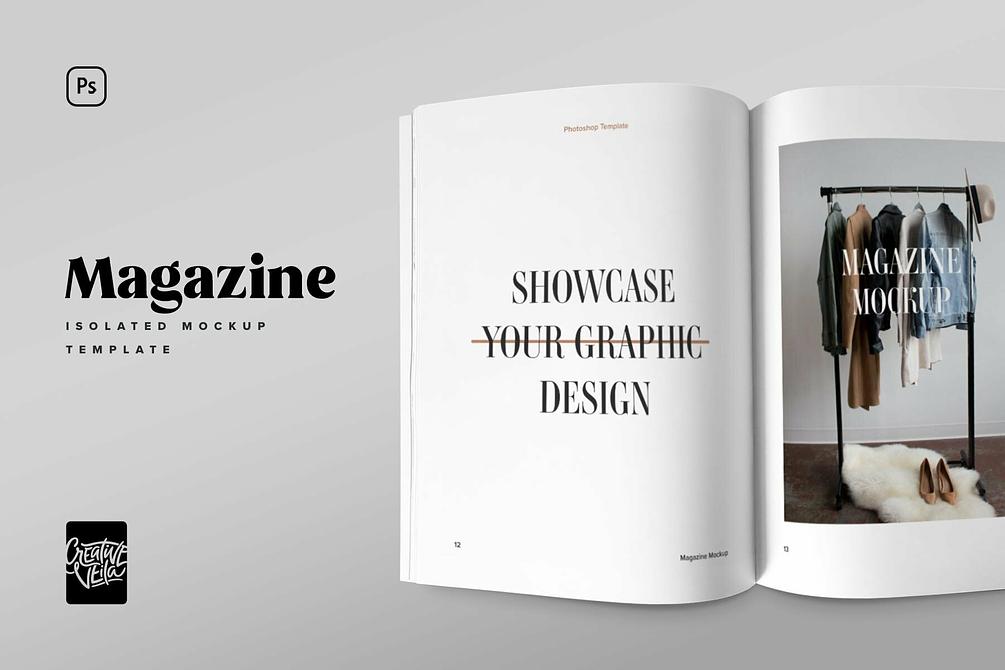 Free Magazine Spread Mockup
