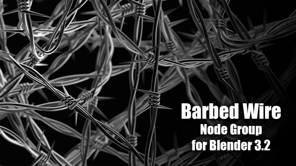 Barbed Wire Procedural Generator for Blender Geometry Nodes
