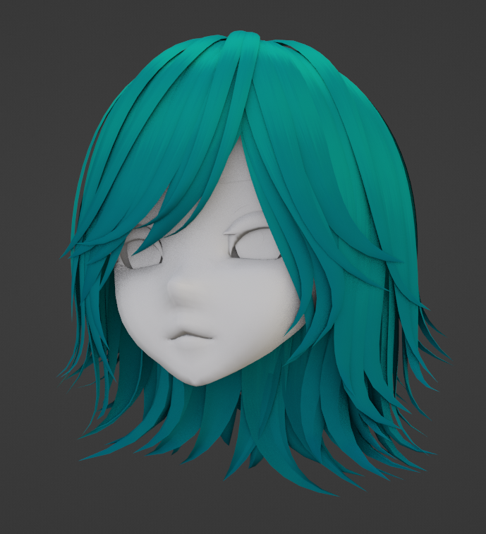 Fluffy Emo Hair (VRChat Asset)