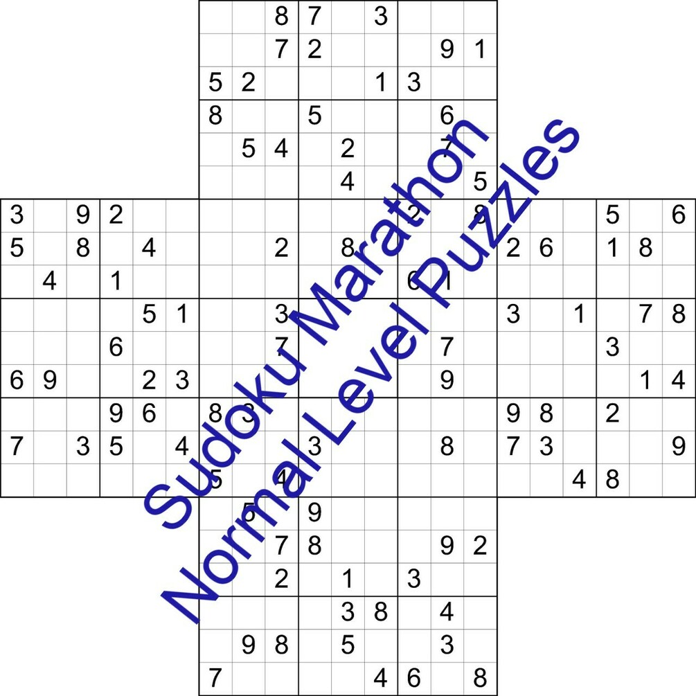 Sudoku marathon puzzles normal level 1