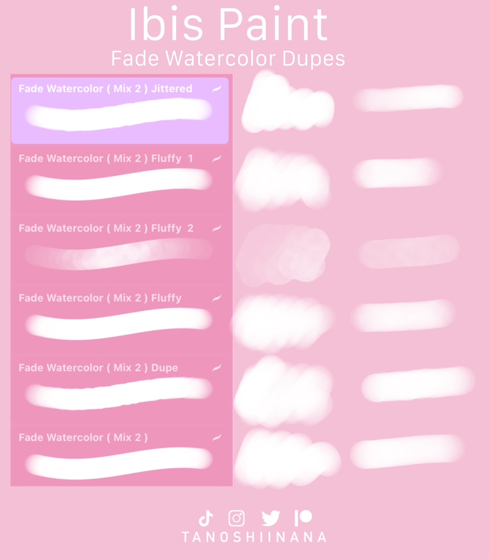 Fade Watercolor [Ibis Paint Dupe] Procreate Brushes