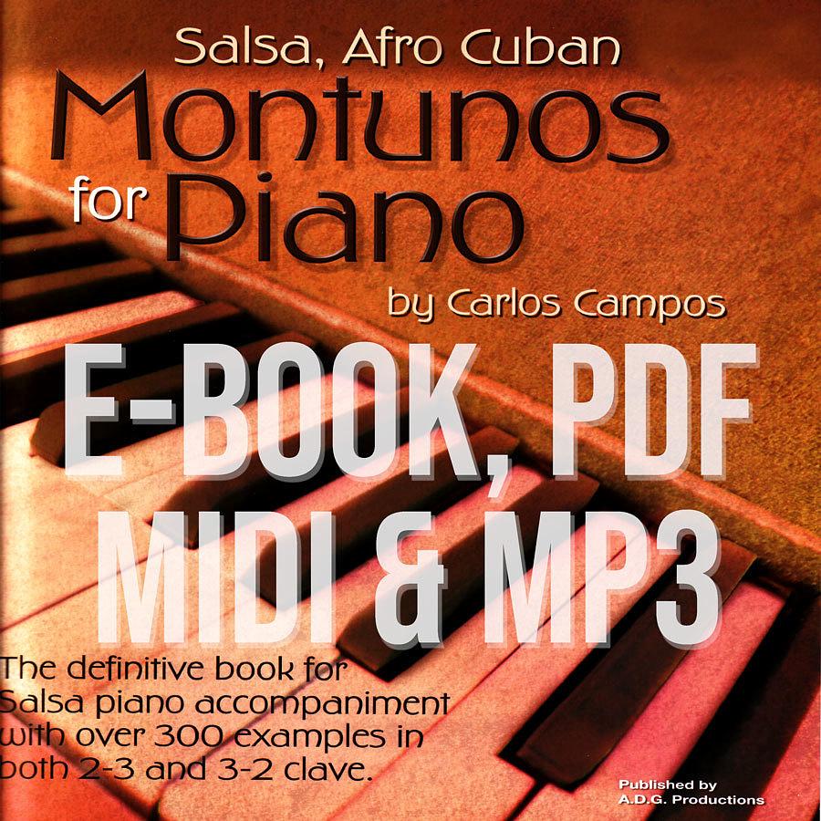 Salsa, Afro Cuban Montunos for Piano (eBook, MIDI and Extended MP3