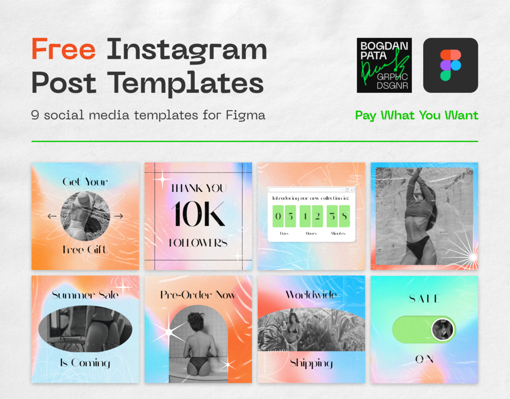 Free Instagram Post Templates For Figma 9 Templates