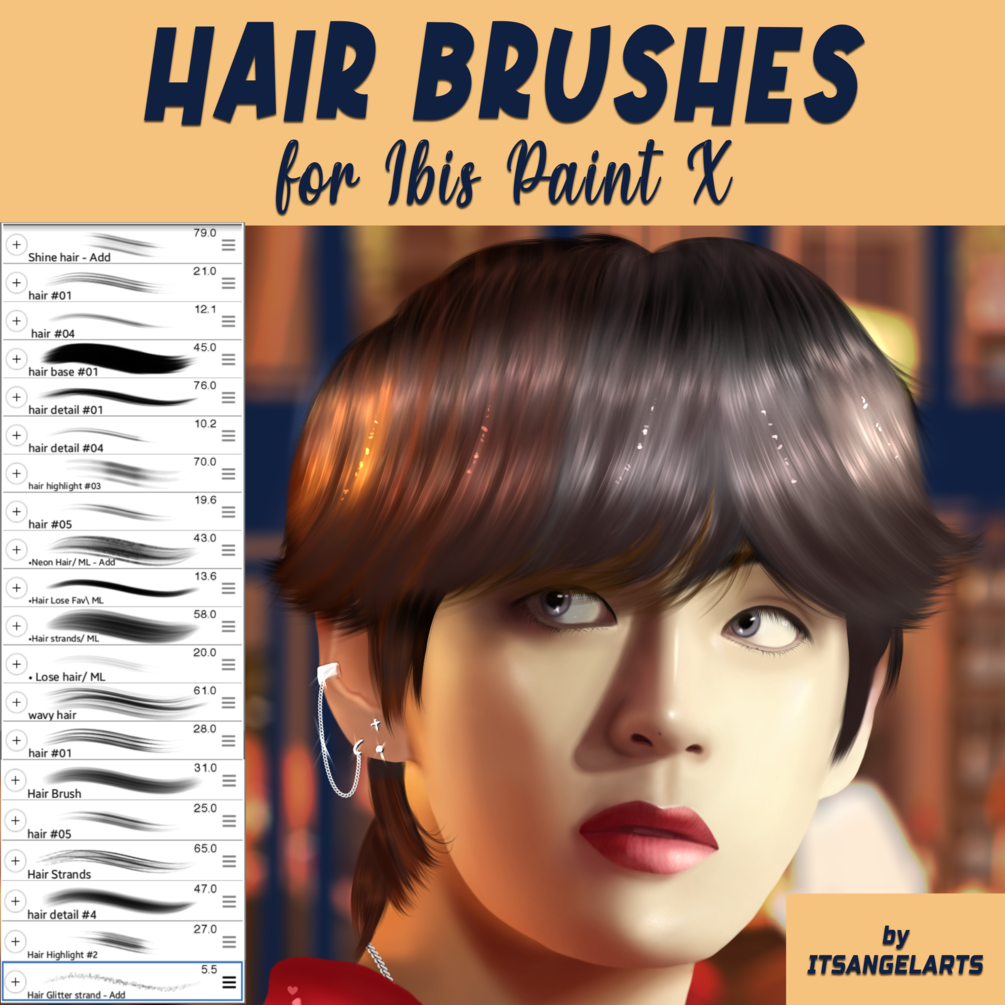 Custom Hair Brushes [Ibis Paint X]