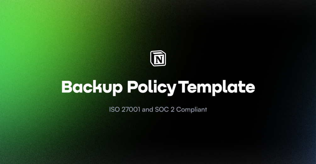 Iso 27001 Backup Policy Template