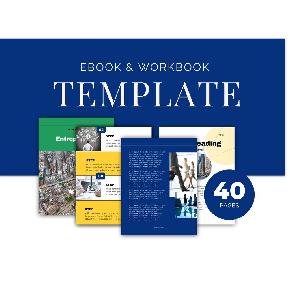 Primary Color eBook & Workbook Template, Editable in Canva for Students
