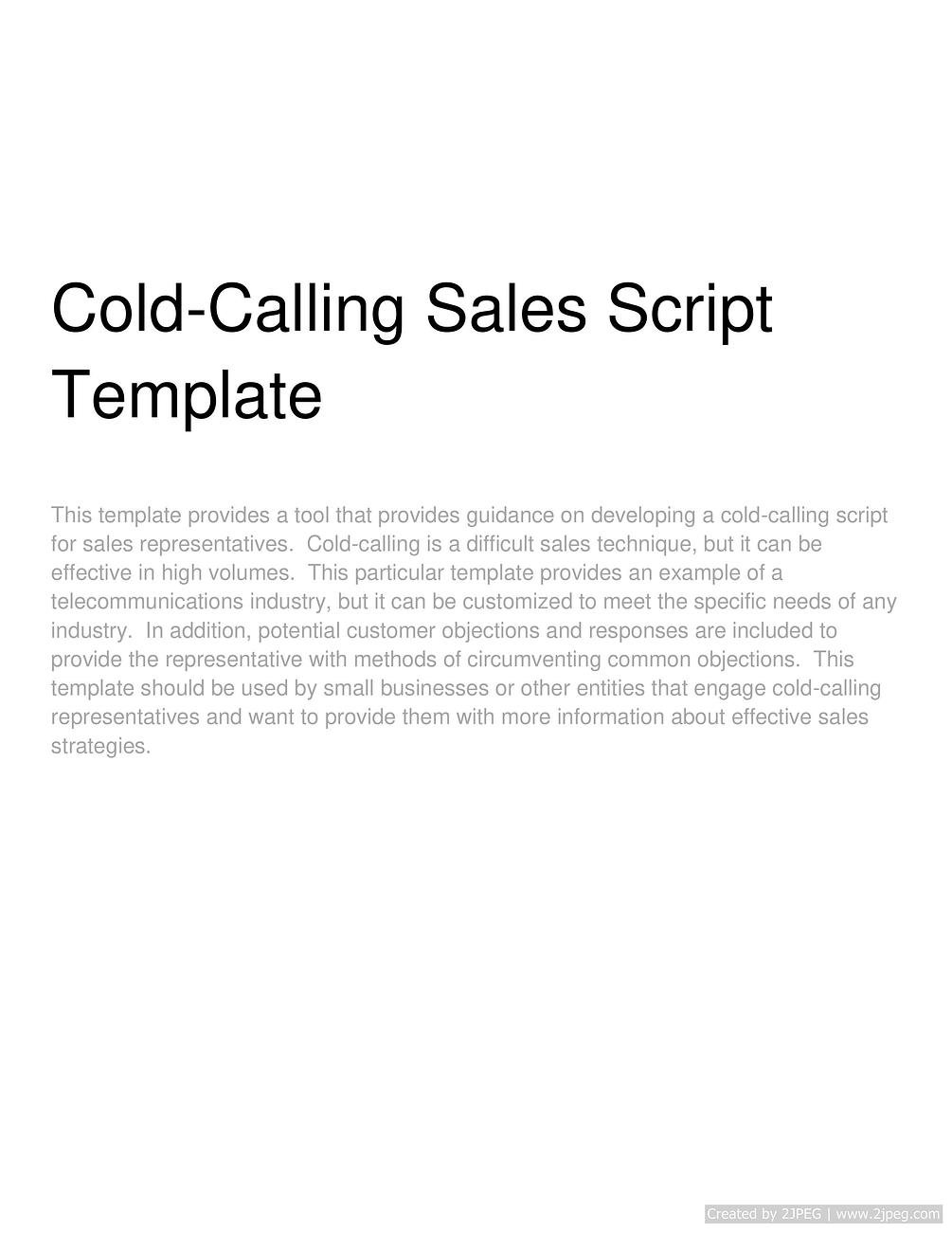 sample sales presentation script