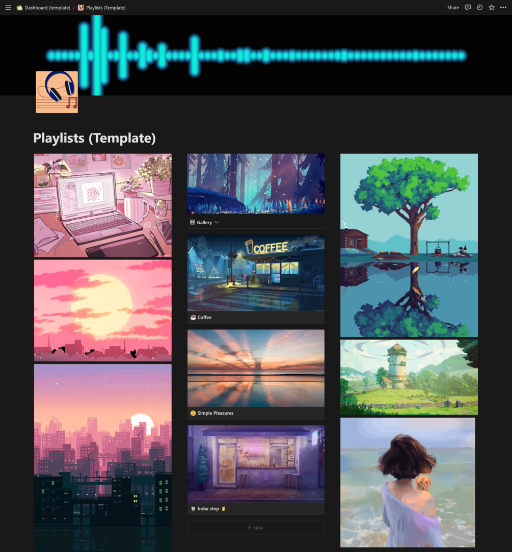 🎵 PLAYLISTS - Notion Template