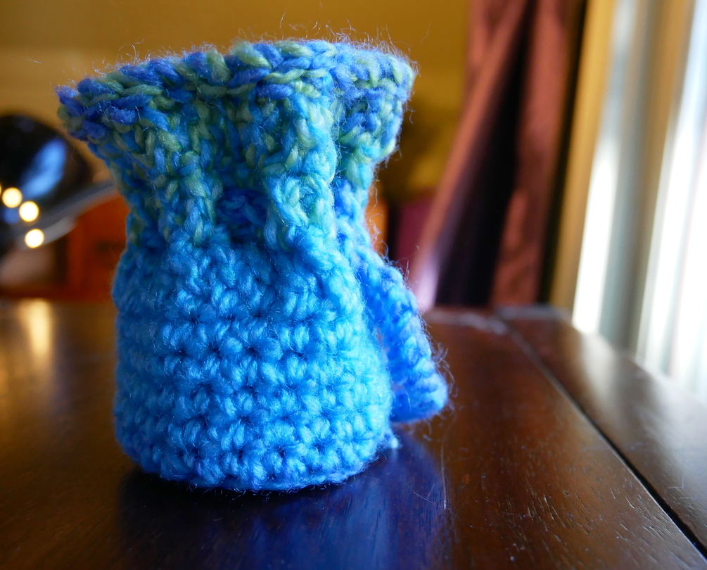 Mini dice bag blue green purple