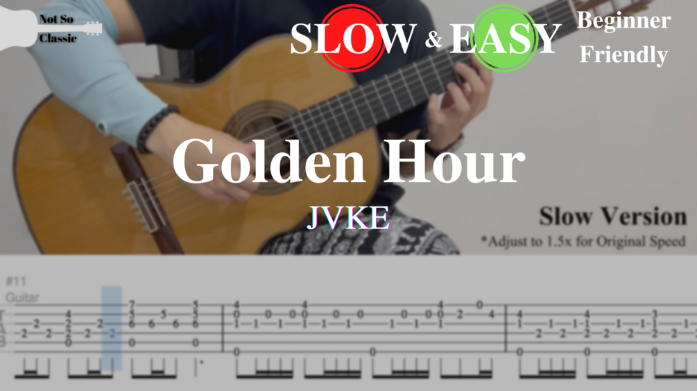 golden hour JVKE Guitar Tab