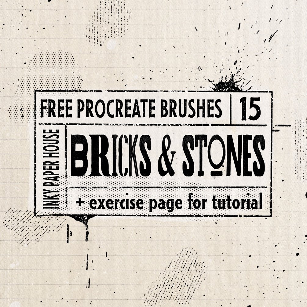 bricks & stones procreate brushes