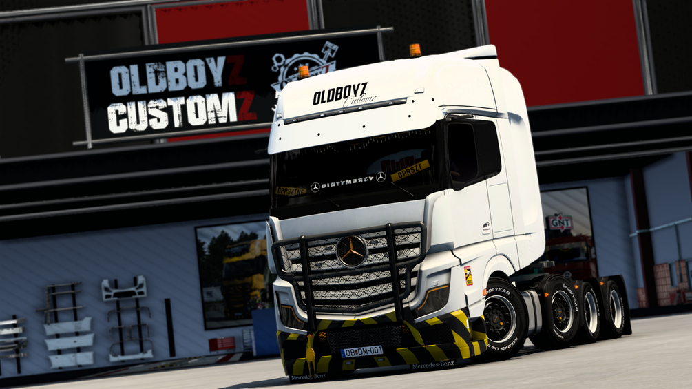 Ets2 mercedes actros mp4 grey bullbar oversize table all version