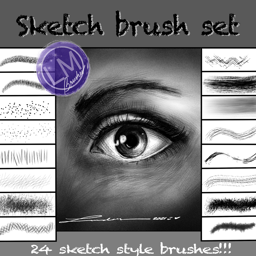 24 Sketch brush set