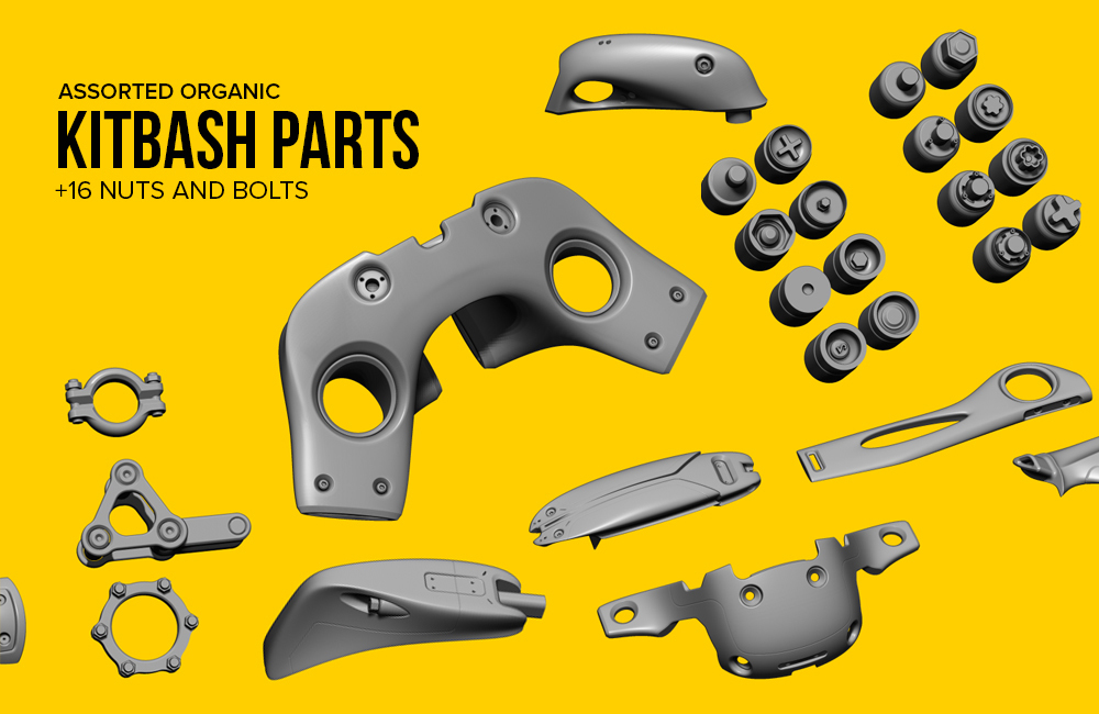 Assorted kitbash parts