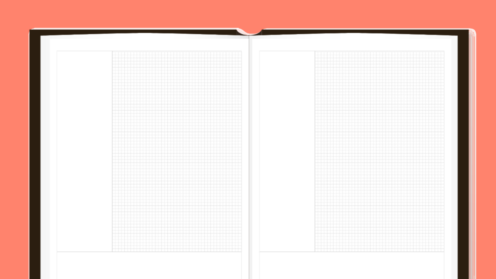 8.5" x 11" Cornell Graph Paper KDP NoContent Notebook Interior