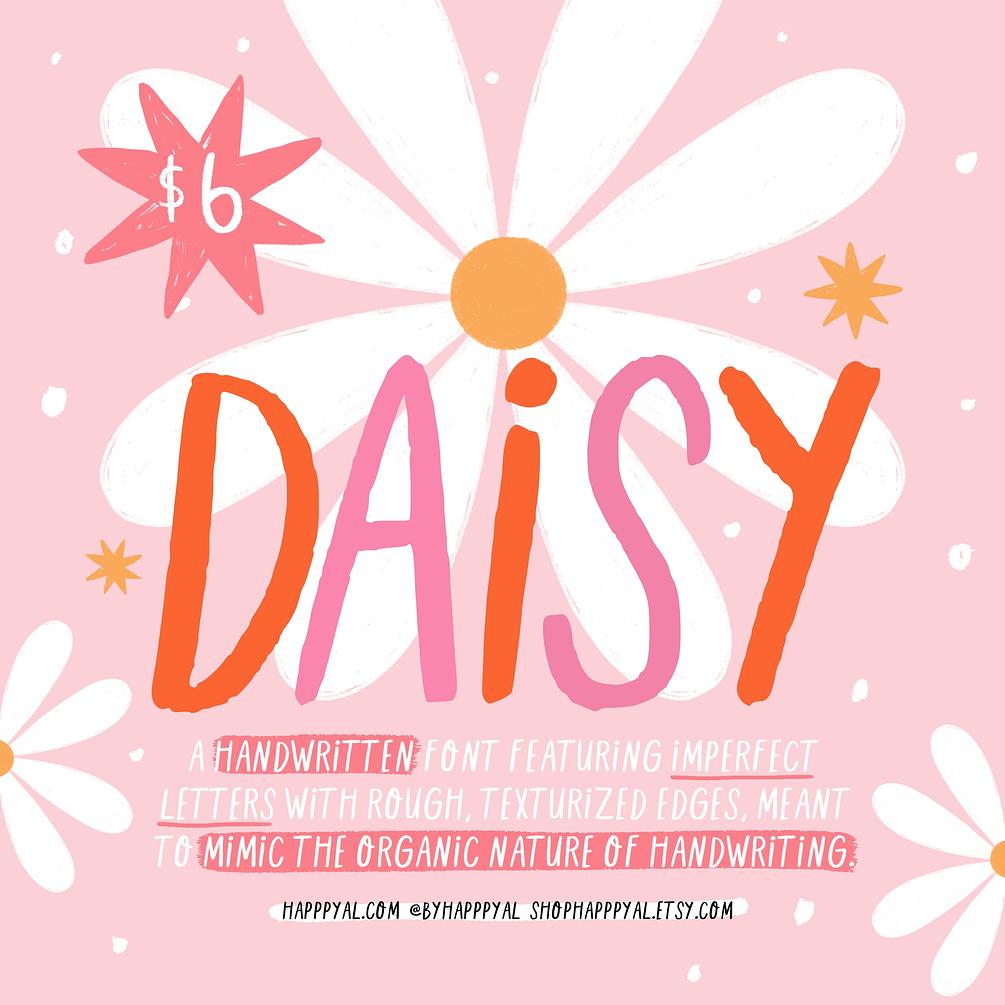 daisy handwritten font