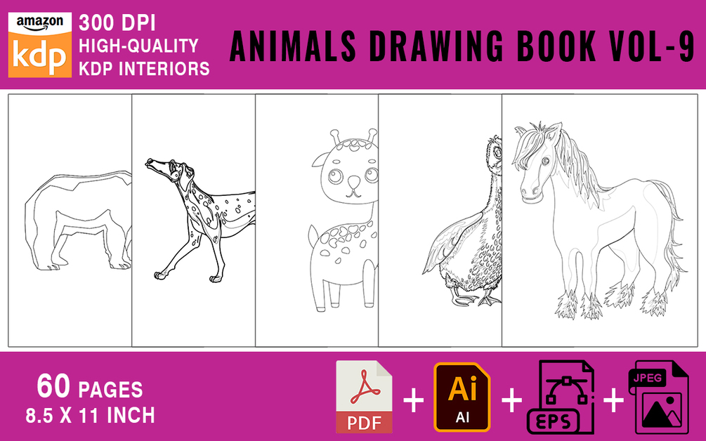 Animals Drawing Book Vol 9