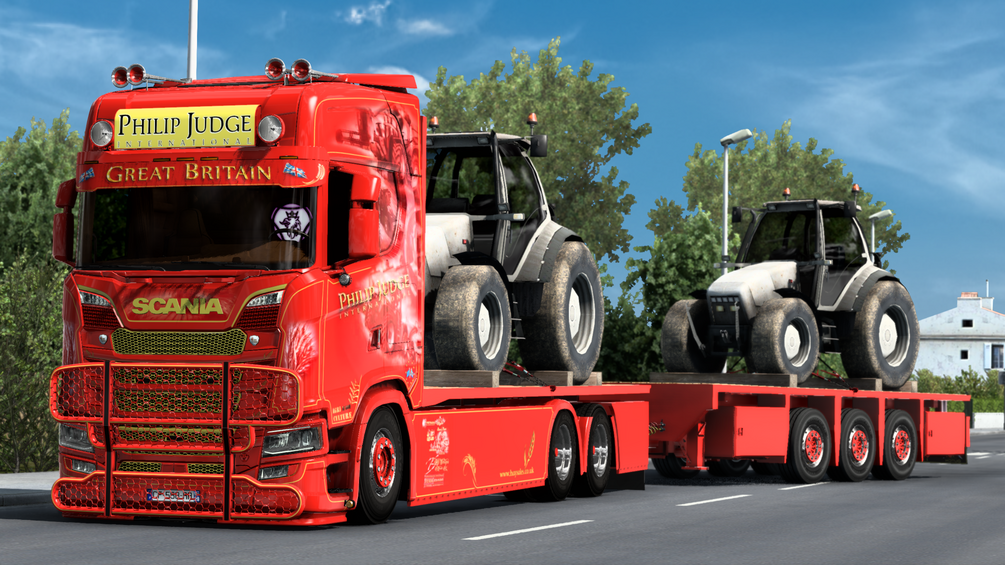 Custom Flatbed Chassis and Trailer Combo for RJL & Next Gen Scania